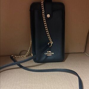 Coach Black and Gold Crossbody Bag